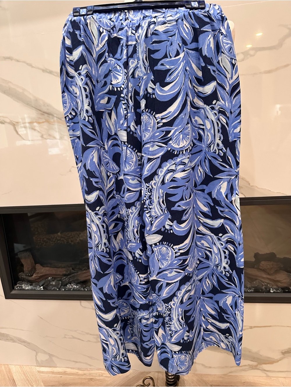 NWT Lilly Pulitzer Avery Crop Pant High Tide Size 6